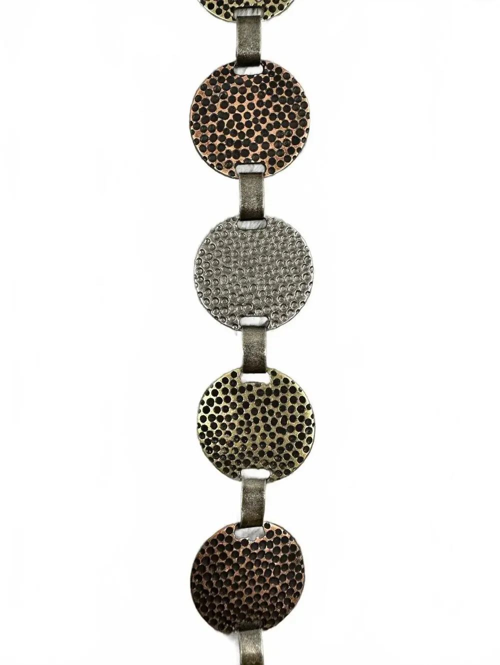 Vintage Multi Tone Metal Disc Chain Belt
